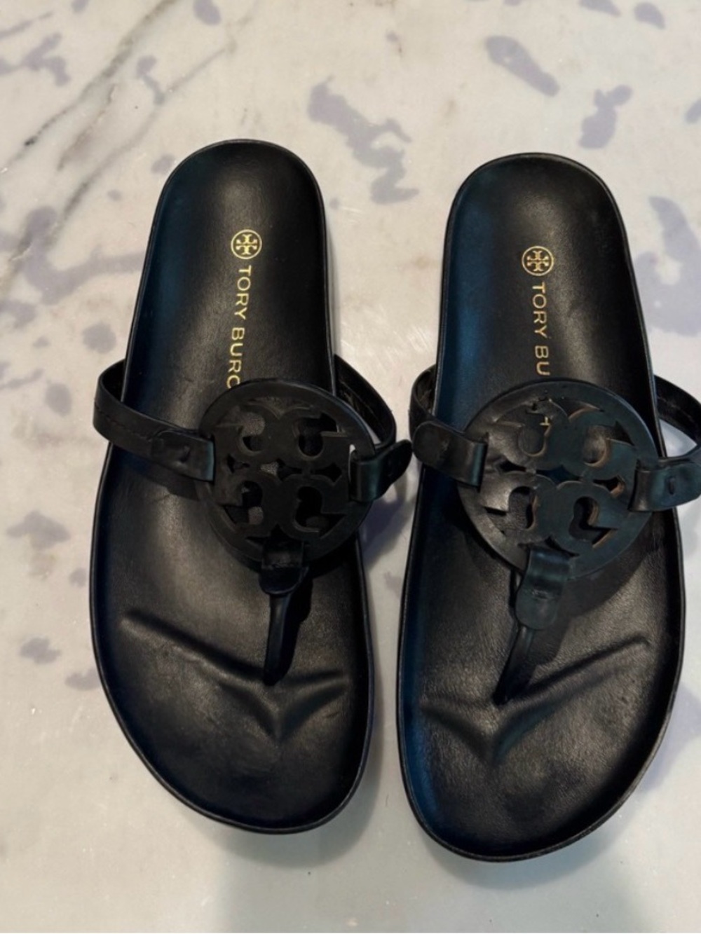 Tory Burch Black Miller Cloud Sandals